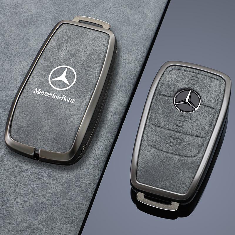 New Zinc Alloy Leather Car Remote Key Cover Case For Mercedes Benz A C E S G GLS CLA Class W213 W203 W211 W205 W177X167 W204 AMG k1