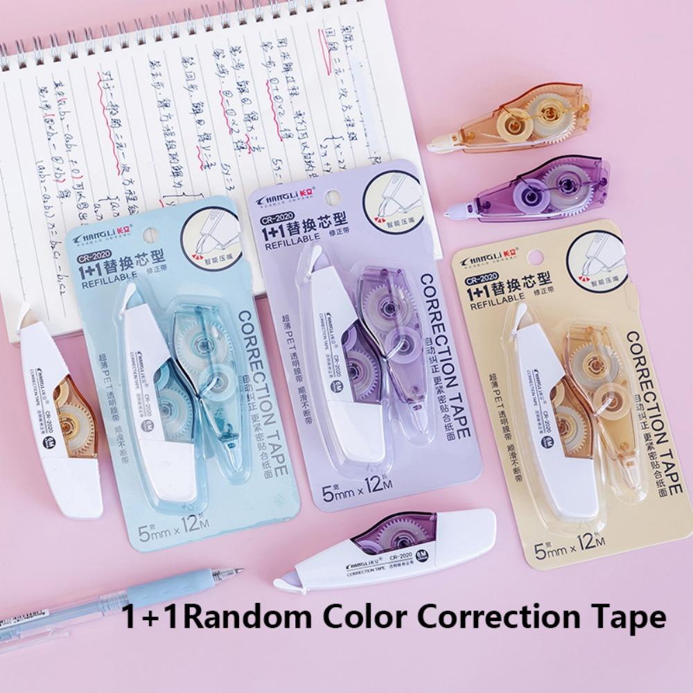 Double-sided Correction Tape Mini Refillable Dot Glue Tape Altered Tool Portable Adhesive Applicator Office School Supply
