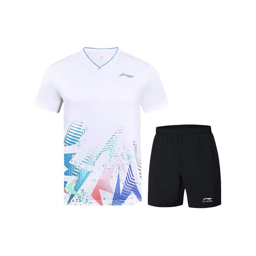 Li Ning Casual Sports Breathable Comfortable Quick-Dry Badminton Clothing Men Clothing AAYT993-1