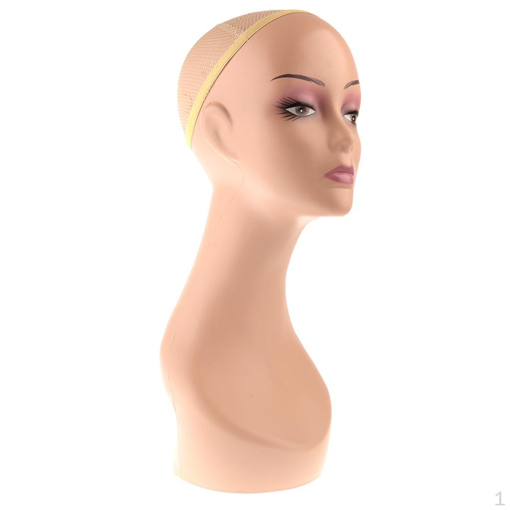 

Female Head Plastic Display Stand Wigs Hats Scarves Jewelry Earrings Pendant Holder