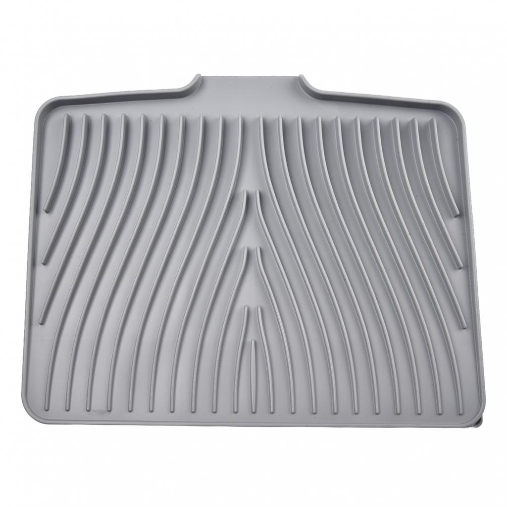 For Kitchen Tableware Dish Drying Mat 40x33cm Black/Gray/Beige/Green