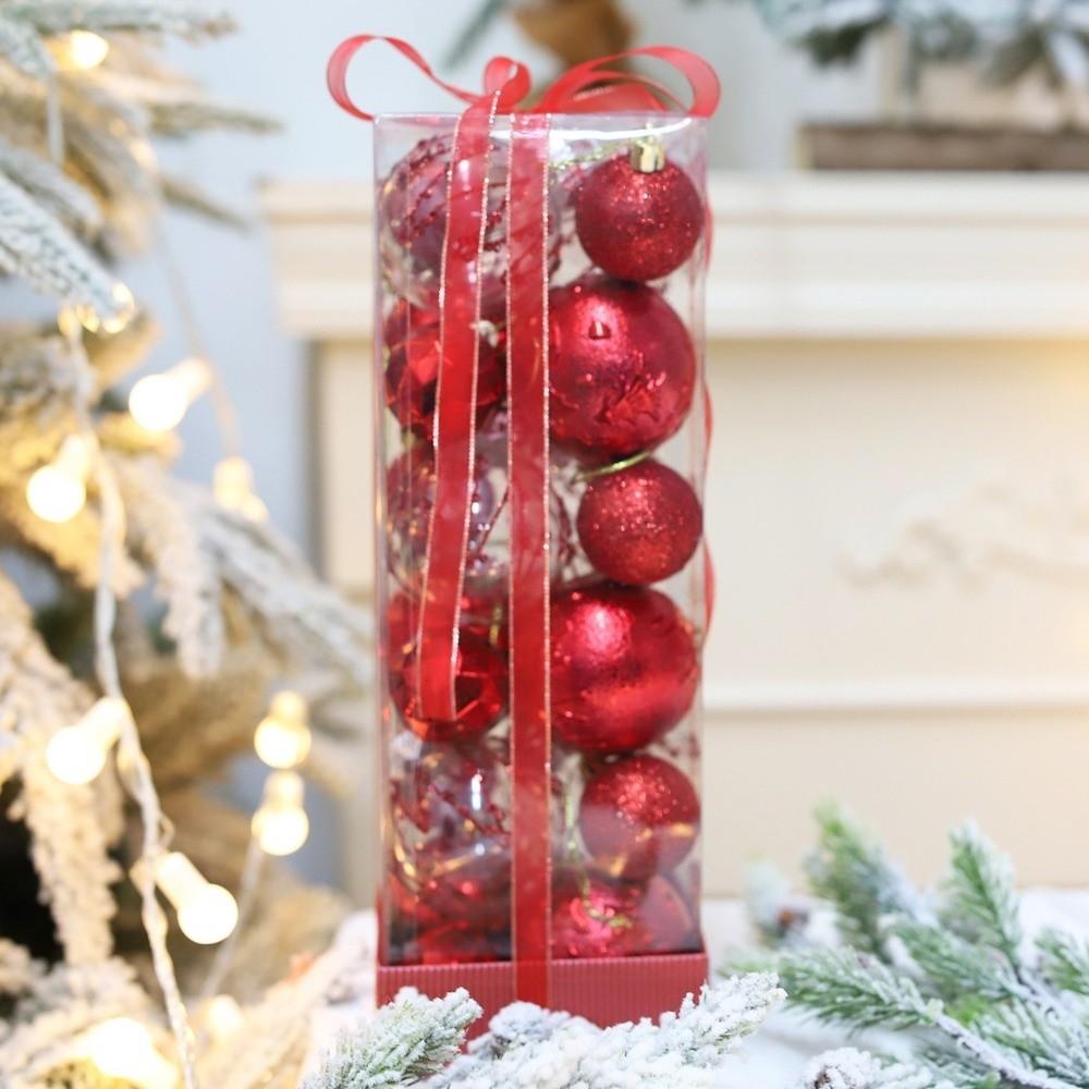 24pcs 4/6cm Christmas Ball Set Plastic Gift Ball Xmas Tree Hanging Pendant Christmas Decorations Xmas Baubles Xmas Ornament Ball