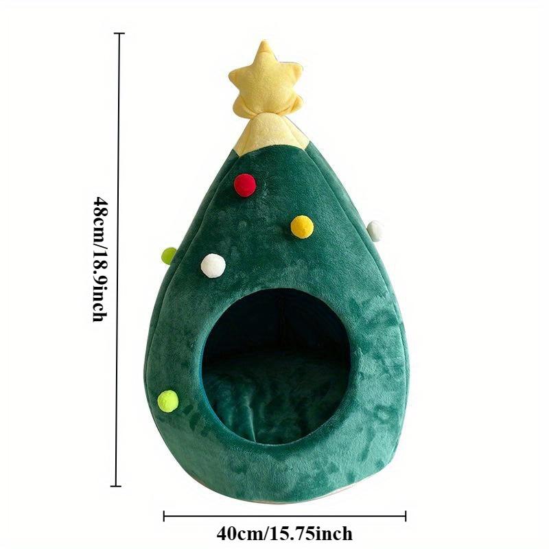 

Новая Рождественская елка Кошачий туалет питомник Зимний теплый наполнитель для домашних животных Зимний кошачий домик Товары для домашних животных Кровать для домашних животных M