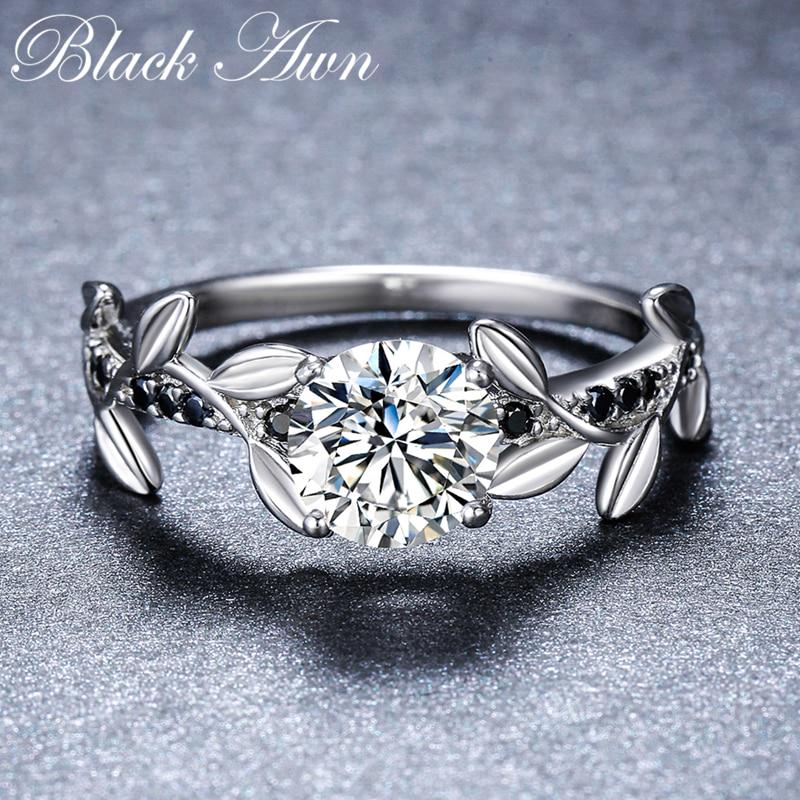 Классическое обручальное кольцо для женщин, BLACK AWN 7