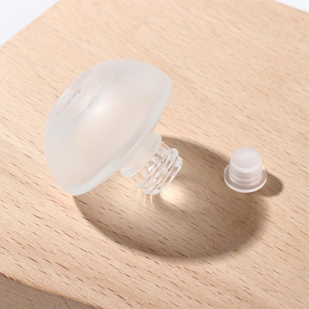 8ml Empty Pendant Auto Perfume Frosted Mini Perfume Bottles with Wood Lid Frosted Glass Bottle Essential Oil Container Portable