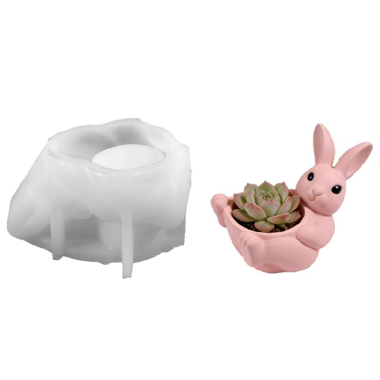 

Craft Silicone Mould for Eggs Shell Rabbits Statues Simple Release for Handmade Projects Decoration