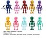 Small Scene Props 10Pcs 3D Printed Skeleton Figurines with Movable Joints, Articulated Man Novelty Holiday Gift Fidget Toy, Mini Posable Toys,