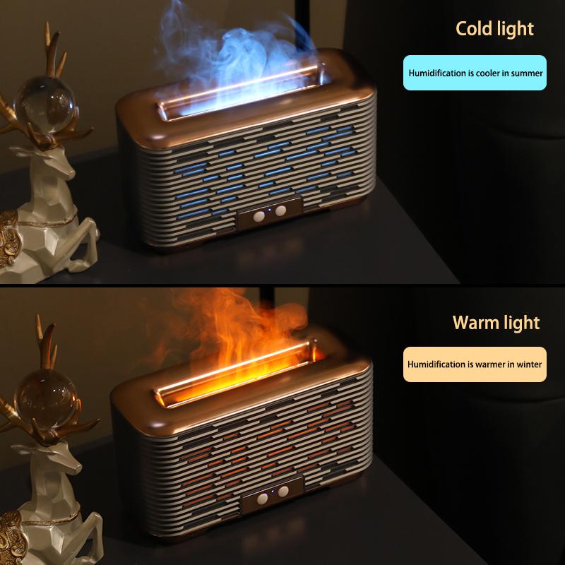 3D Ev Alev Difüzörü USB Parfüm Mini Yatak Odası Alev Nemlendirici Aroma Difüzörü Ultrasonik Hava Nemlendirici