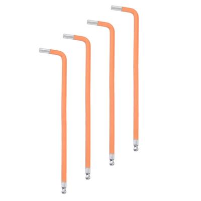 Uxcell Innensechskantschlüssel S2 Reparaturwerkzeug für Schraube Möbel Fahrrad Orange 4er-Pack 3/16" Schraubenschlüssel, Kugeltyp, Stahl, L-förmig, Kurz, Ausbau, Anziehen,