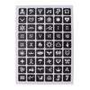 19 Sheets Tattoo Stencils Waterproof Temporary Reusable Body Art Glitter Tattoo Templates