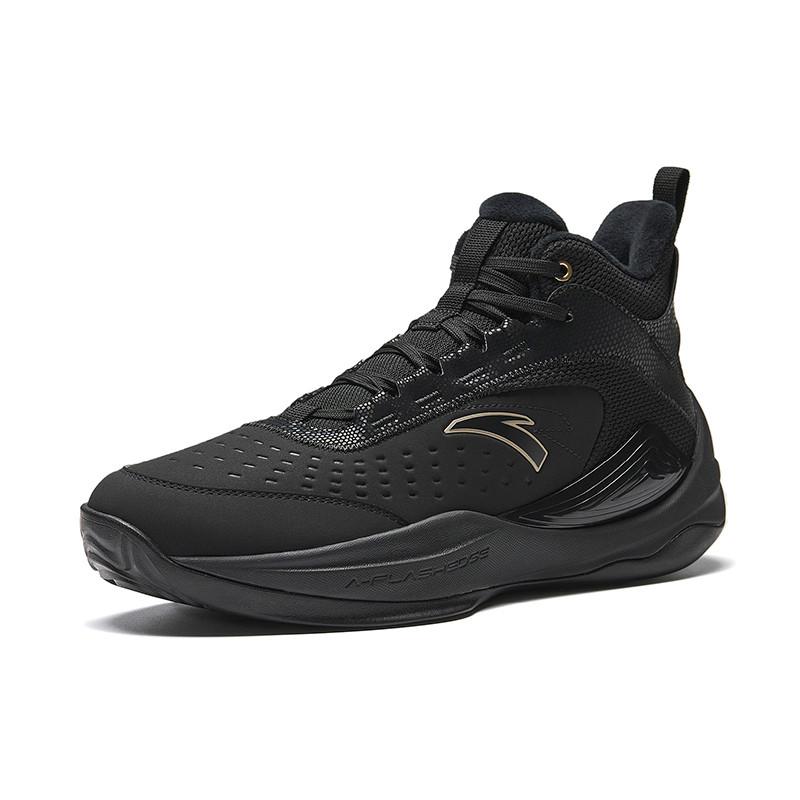 Anta Jianshan 2.5 Lite Sports Comfortable Fleece Non-Slip Wear-Resistant High-Top Basketball Shoes Men Sneakers Basic-Black 912541802Q-4