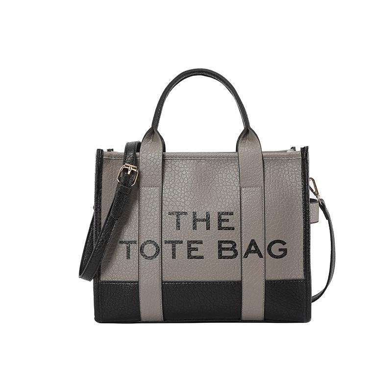 

Two-Tone PU Leather Women s Large Capacity Shoulder & Crossbody Bag - Fashionable Handbag & Trendy Tote Bag Small