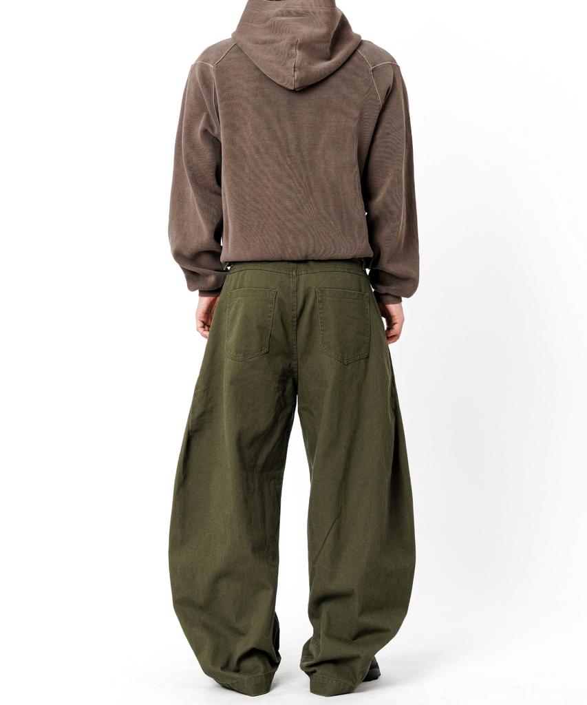 Tegseu Tx306 Curved Baggy Balloon Denim (Khaki)