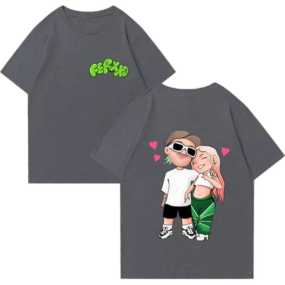 2026 Hot Sale Feid Ferxxo and Karol G Graphics Fashion T Shirts Unisex Women Hip Hop Streetwear Unisex Cotton Short Sleeve Tshirts