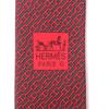 Pristine HERMES Tie Cravat Chaine d'Ancre Pattern Silk Mens 5261 Used