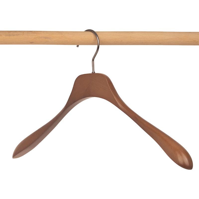 Cintres en Bois de Hêtre avec Pinces pour Pantalons - Épais, Élargis pour Manteaux et Costumes