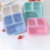 Lunch Box Portable Three-Compartment Food Storage Container Dust-Proof Reusable Storage Box