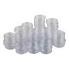 Protective Round Coin Case Capsule Container, 100Pcs, Transparent Plastic, Ideal for Storing Beads and Capsules