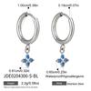 Youthway 3pcs/set Zircon Cross Pendant Drop Earring For Women 18K Gold PVD Plated Stainless Steel Waterproof Charms Jewelry