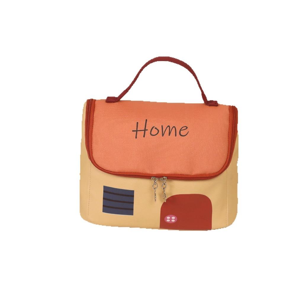 Large Capacity Cute Cabin Makeup Bag House-shaped Toiletry Storage Bag  Outdoor