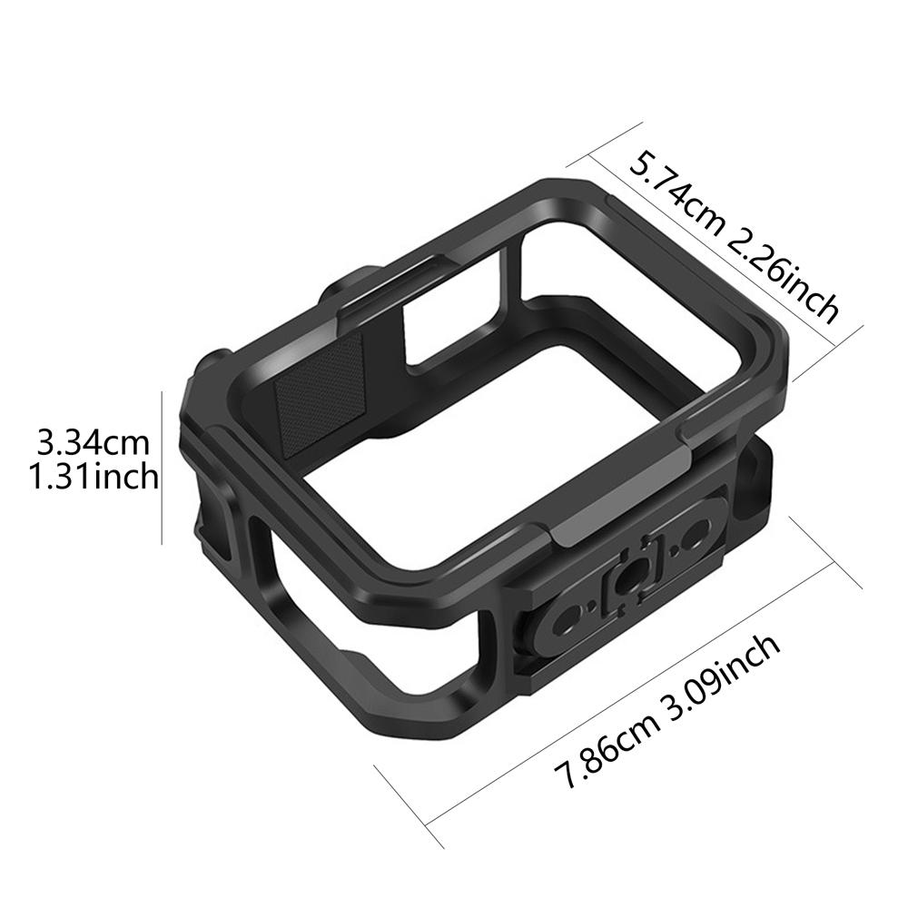 Aluminum Alloy Cage Metal Frame Protective Housing Case for GoPro Hero 13/12/11/10/9 Action Camera with 1/4 & Cold Shoe Mount