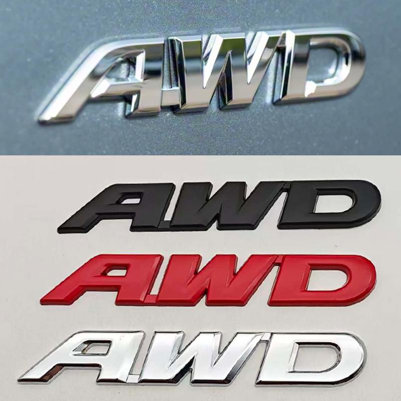 3D Metal AWD Logo Badge Sticker Car Body Emblem Decal Wheel Drive SUV Off Road for Toyota Impreza Subaru Honda Auto Accessories