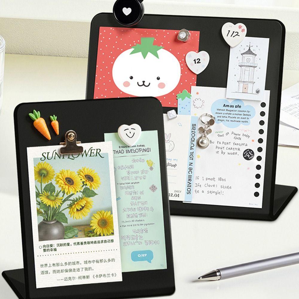 DIY Design Magnetic Blackboard Metal Storage Display Board Desktop Message Board  School Office