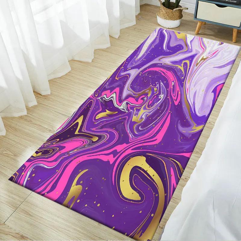 Abstract Colour Marble Pattern Kitchen Mat Living Room Carpet Anti-slip Bedroom Lounge Rug Dining Room Area Rug Floor Mat