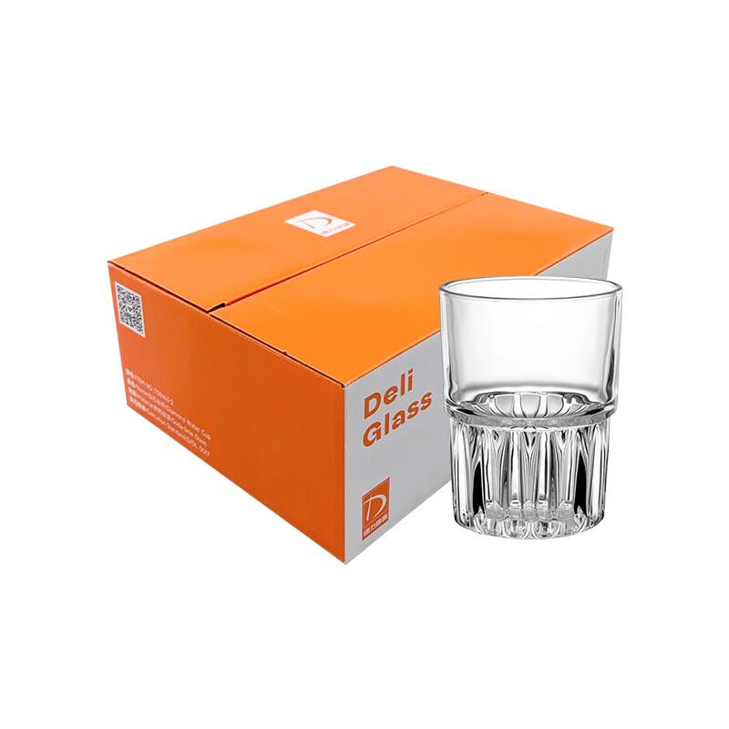 

Delif Layered Mountain Transparent Glass Cups, 350ml, Set of 6