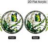 Acrylic Butterfly & Lily of the Valley Suncatcher Stained Glass Effect Window Hanging Ornament Floral & Insect Themed Gift for Home