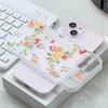 Mobile Phone Cases for iPhone 11 13 15 Pro Max 12 14 Pro Max Case iPhone 16 15 Plus 13 Pro 12 Frosted Texture Painted Cartoon Flowers