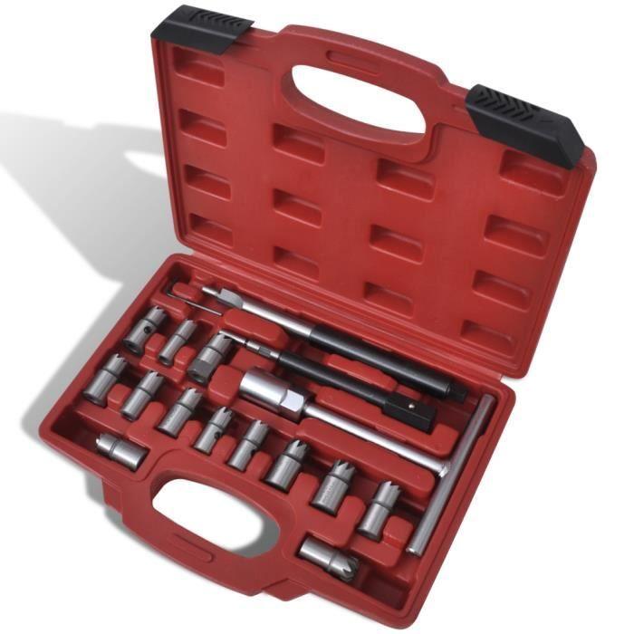 VidaXL Ensemble de couteau de siège d'injecteur diesel 17 pcs
