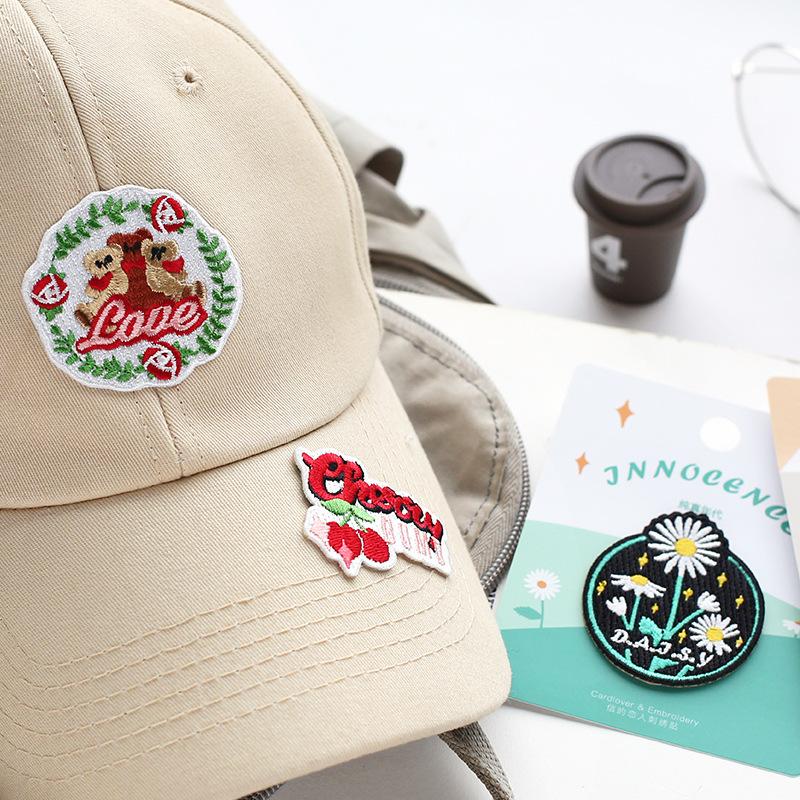 Self-Adhesive Cool Play Time Cloth Sticker Embroidered Clothes Pants Patch Sticker Hand Account Book Tide Brand Hat Decoration Retro Sticker