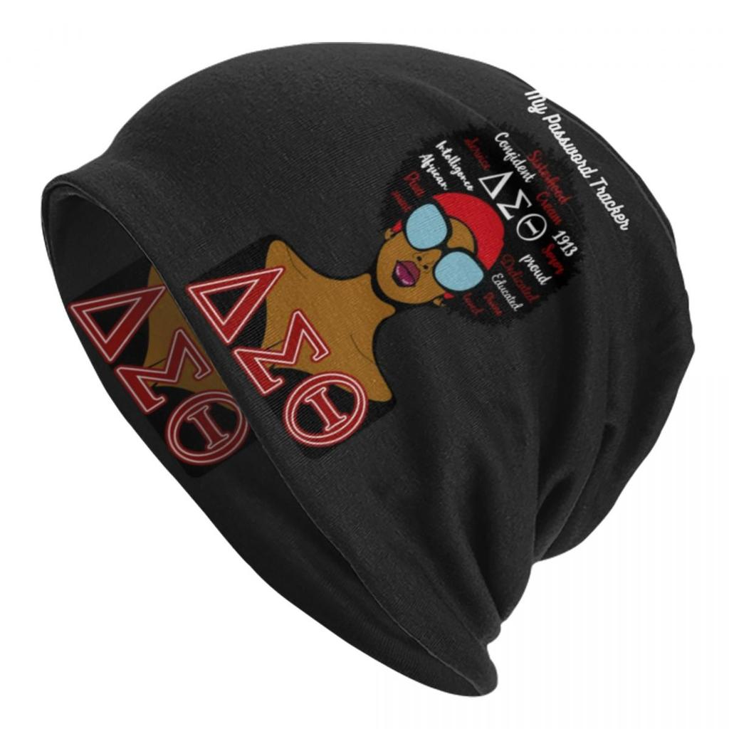 Custom Delta Sigmas Theta Bonnet Hats Street Knitted Hat For Women Unisex Warm Winter Skullies Beanies Caps