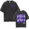 Ateez 2025 World Tour in Your Fantasy Tour Cherry Vintage Washed T Shirt Korean Kpop Fashion T-shirt Men's Women Cotton T-shirts