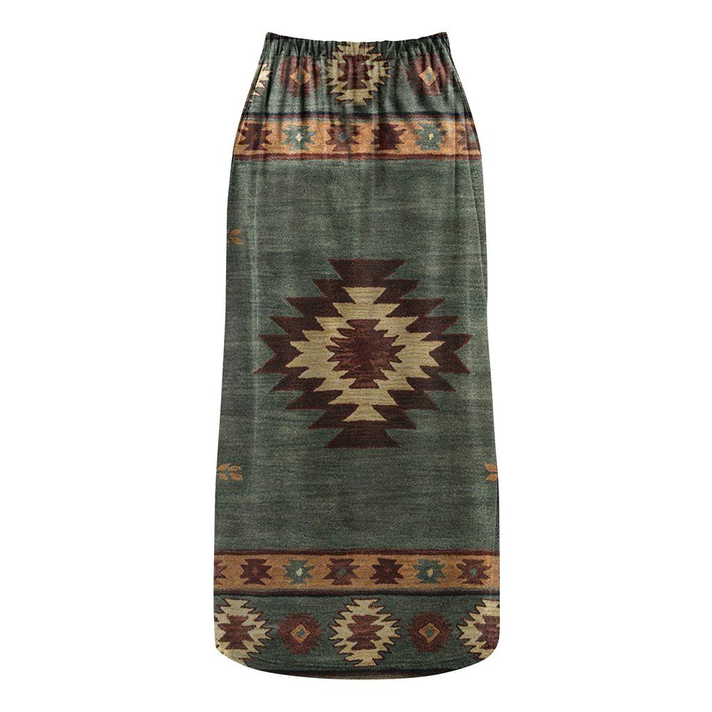 Women's Fashion Summer Printed Strapless Hanging Neck Sleeveless Dress