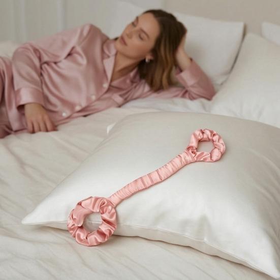 No Heat Hair Curling Rod with Scrunchies, Overnight Sleeping Satin Hair Roller Headband, Non-Heating Long Hair Curler for Women