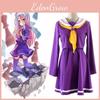 Breathable No Game No Life Shiro Cosplay Dress Shirt Tie Set With Perfect Stitches