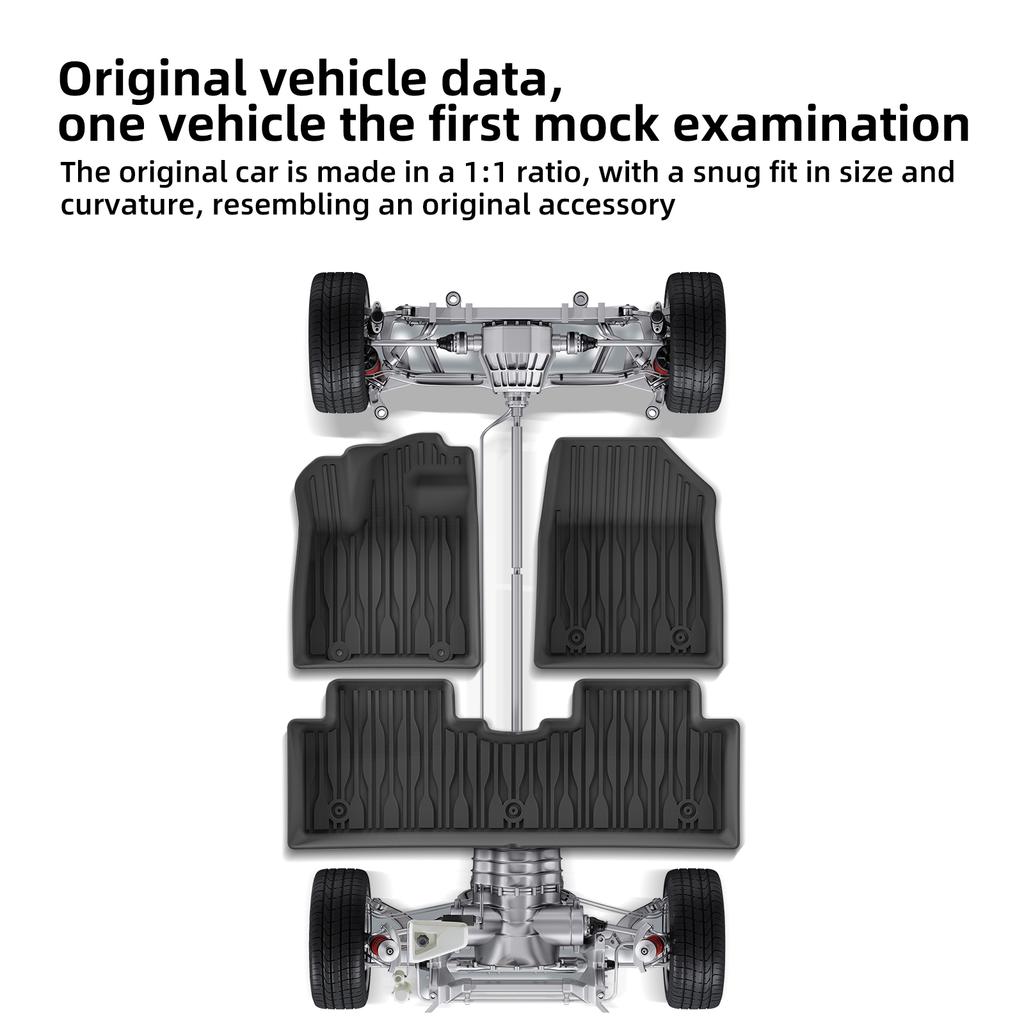 Smabee Left Drive for BYD Seagull 2025 2026 (Trunk Pad Not Fit Dolphin Surf) TPE Car Floor Mats Cargo Trunk Pad Waterproof Black