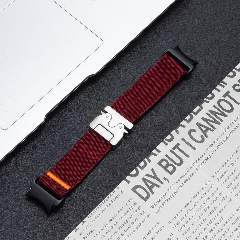 Elastic Nylon Band for Samsung Galaxy Watch 7 6 5 4 40mm 44mm/5 Pro 45mm Parachute Buckle Bracelet Galaxy Watch 6 4Classic Strap