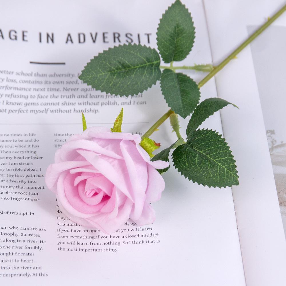 Artificial Rose, Single Hand Feel Velvet Rose, Waterfall Flower Wall, Home and Wedding Decoration Arrangement, Artificial Flower