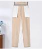Plus Size Women's Velvet-Soft Elastic Waist Straight-Leg Pants - Warm, Loose Fit for Middle-Aged and Elderly