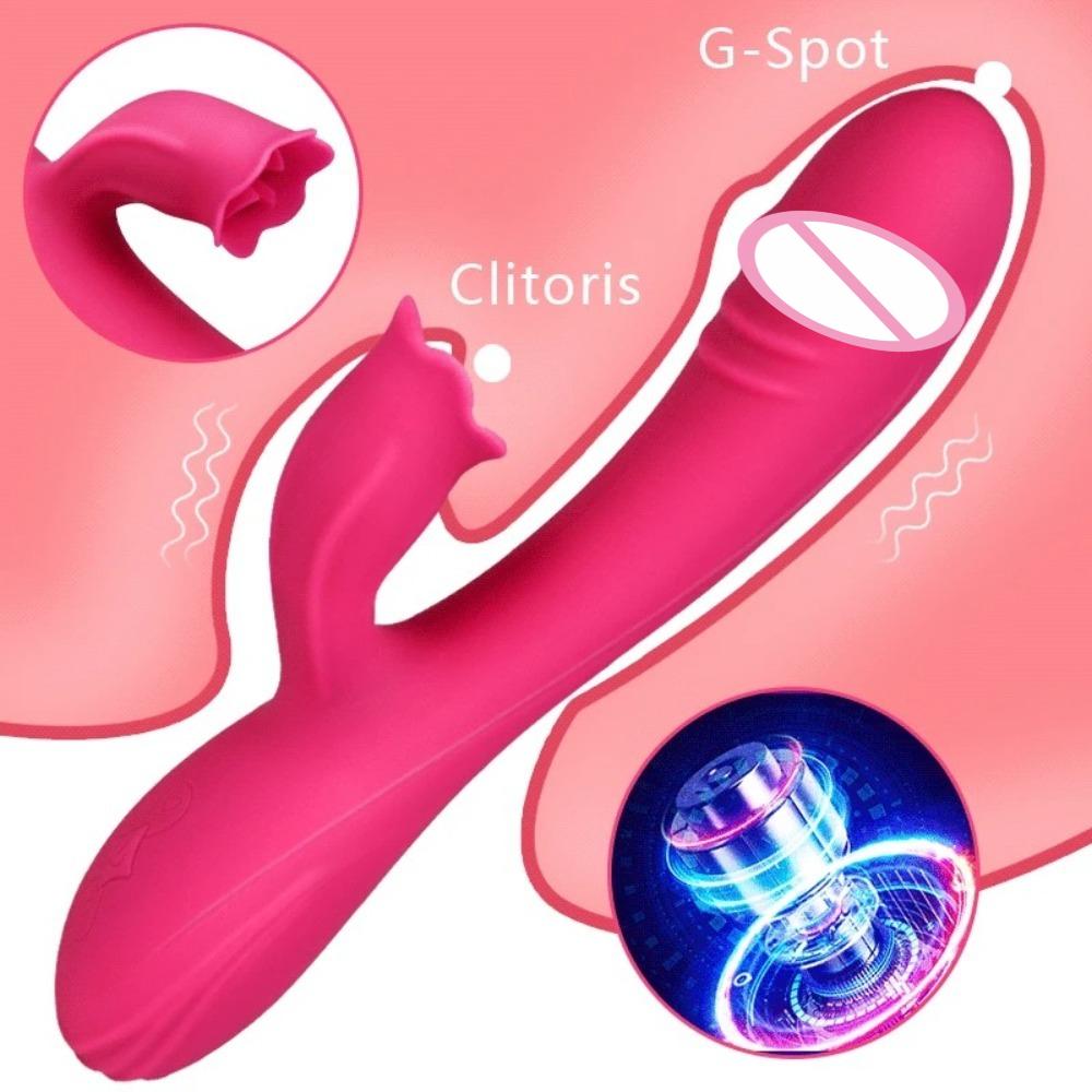 Tongue Licking G-spot Vibrator Vaginal Massager Soft Clitoris Stimulator Female Masturbation Sex Toys for Women Adult Products