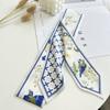 Floret Printed Hairband Silk Satin Bag Scarf For Women Skinny Long Wrist Ribbon Neck Scarves Fashion Hair Scarfs For Women