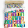 3pcs Bedding Set Dog Pug Cartoon Home Textile Duvet Cover Pillow Case Boy Kid Teen Girl Bedding Covers Set