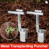 2pcs Handheld Bulb Planter Tool Stainless Steel Gardening Bulb Transplanter with Comfortable Grip for Digging Holes Plant Fruit Tree