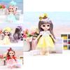 Cute 6.6in Bjd Princess Dolls With Movable Joints Mini Model Toy Kids Birthday Gift