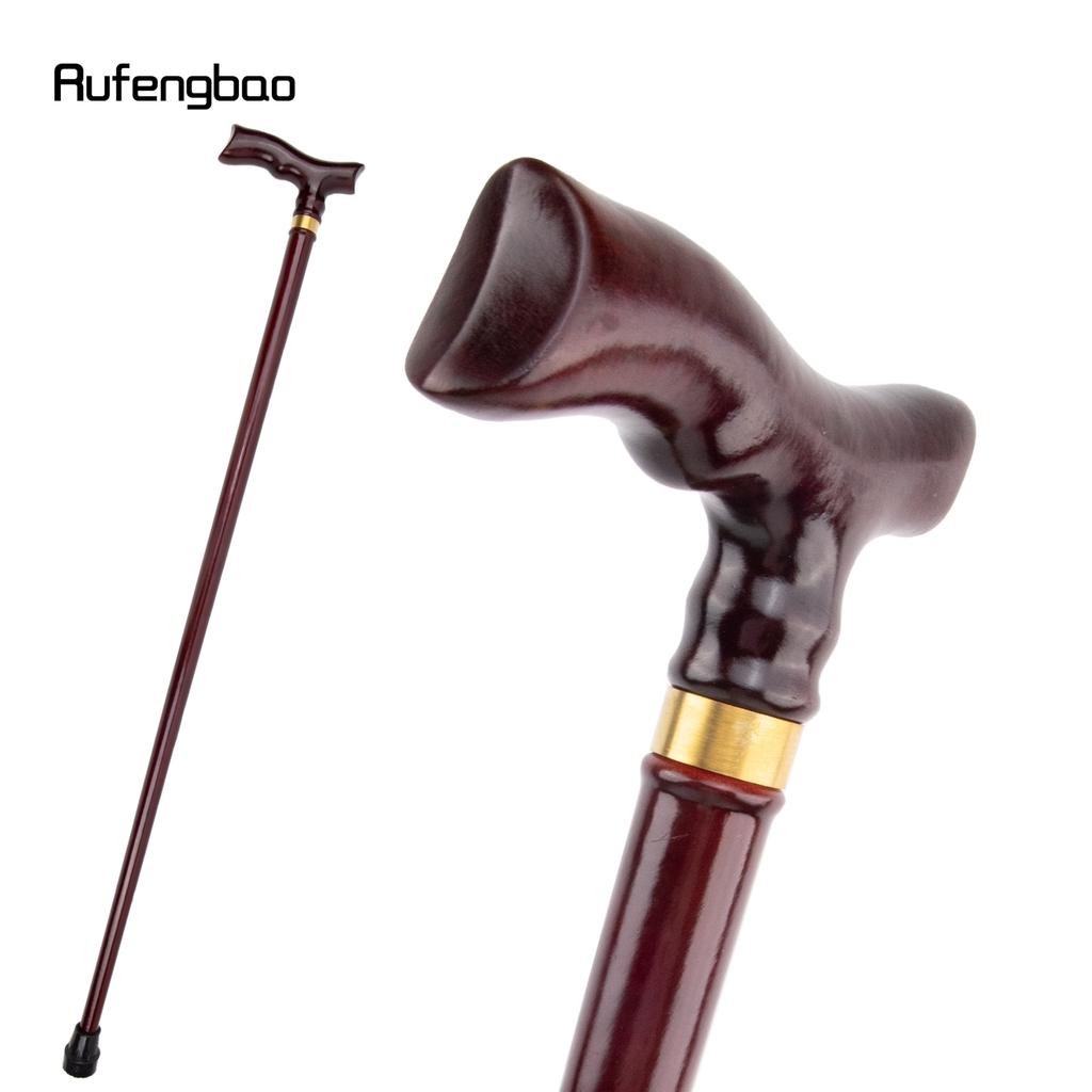 Red Wooden Single Joint Fashion Walking Stick Decorative Cospaly Party Walking Cane Halloween Mace Crutch  Wand Crosier 93cm