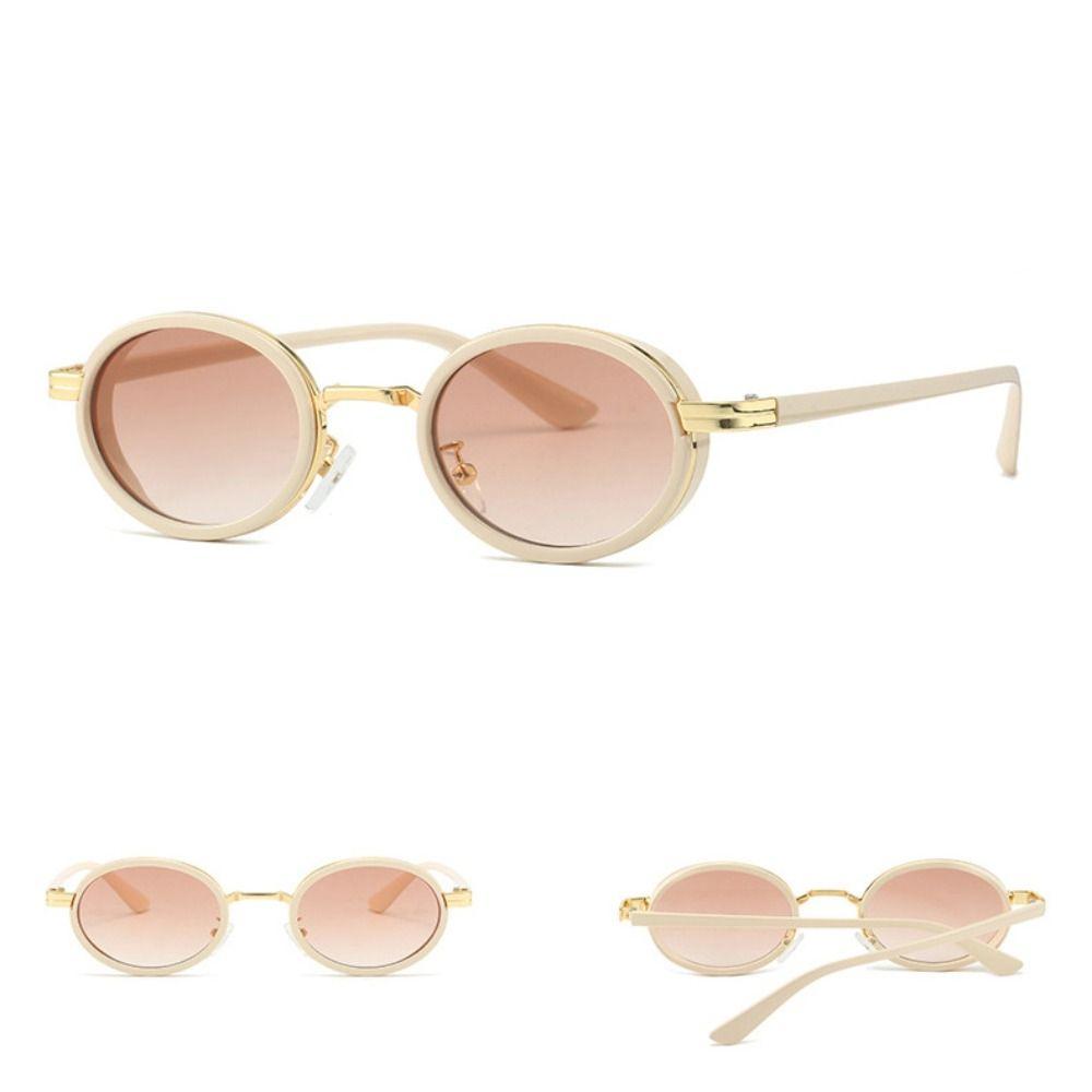 Trend Elliptical Eyewear UV Protection Small Frame Sunglasses Fashion Retro Oval Sunglasses  Unisex