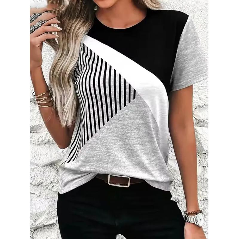 Women's Tops Versatile Comfortable Short Sleeves Fashion Crew Neck Loose T-Shirts Women’s